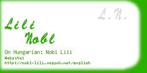 lili nobl business card